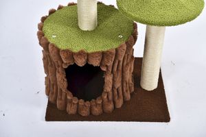 न्यूनतम बिल्ली के पेड़ खरोंच पोस्ट बहु कार्यात्मक खेल और नींद फर्नीचर - Product Image 4