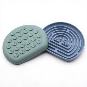 Factory Custom Eco-Friendly Non Slip Anti-Gulping Anti-Choking Stop Bloat 100% Silicone Dog <b>Cat</b> Slow <b>Feeder</b> Bowl Suction Cups - Product Image 1