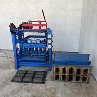 Máquina Semiautomática Pequeña y Móvil para Fabricar Ladrillos de Cemento Huecos, Máquina Manual para Hacer Bloques de Hormigón, Máquina para Bloques de Cemento