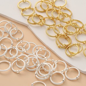 Alloy <b>Beaded</b> Ring For Ring Making Gold <b>Silver</b> Antique <b>Silver</b> Round Zinc Alloy Plated Jewelry Findings Components - Product Image 1