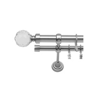 Bojanek Rail de plafond industriel robuste en PVC double, ensemble complet pour rideaux de fenêtre, glissières lisses, rail solide, fixation complète incluse
