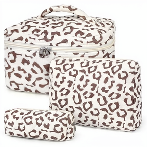 Women's Travel Toiletry <b>Bags</b>, Floral Design Cotton Make-Up <b>Bag</b> - Product Image 1