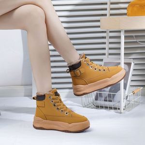 Nouvelles chaussures d'hiver 2022 en velours pour femmes, bottines courtes chaudes en coton pour étudiantes - Product Image 3