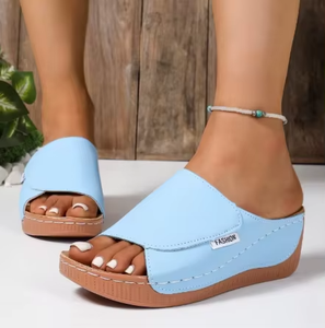 Nouvelles sandales compensées orthopédiques <span class=keywords><strong>pour</strong></span> femmes 2026, à bout ouvert croisé, <span class=keywords><strong>semelle</strong></span> épaisse, confortables <span class=keywords><strong>pour</strong></span> l'été et l'extérieur - Product Image 3