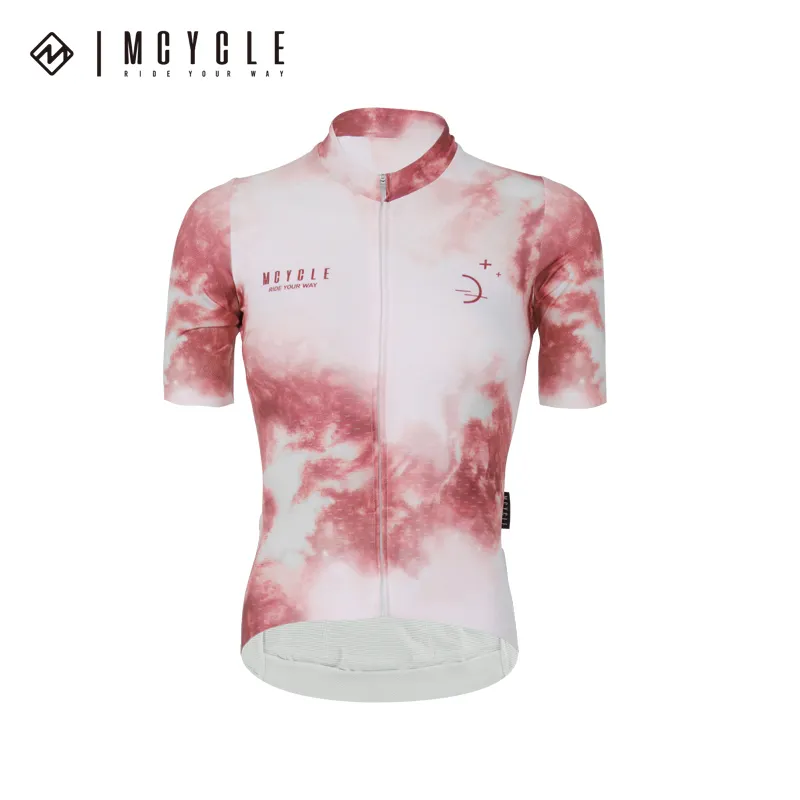 Mcycle Sublimation Printing Color Cycling Wear Maillots de vélo à manches courtes Maillots de cyclisme pour femmes qui évacuent l'humidité