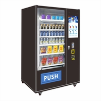 Distributeur automatique interactif certifié vietnamien avec clavier, pour snacks, boissons, et eau gazeuse, équipé d'un écran tactile LCD