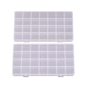 Caja de Almacenamiento de Plástico Transparente con 28 Compartimentos y Tapa, Organizador de Joyas y Abalorios, Estuche de Exhibición, Contenedor de Almacenamiento de Escritorio - Product Image 5