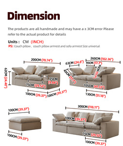 Sofá Moderno y Sencillo en Forma de Nube, Sofá de Compresión, Hecho en China, para Sala de Estar, Hotel, Desmontable, Lavable, Tapizado en Tela, Muebles para Dormitorio - Product Image 5