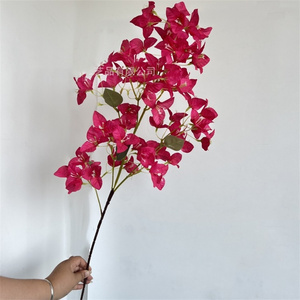FL-251 artificiale rosa caldo bouganville decorazione esterna fiori rampicanti rosa rossa bouganville per il negozio di nozze decorazione per la casa - Product Image 2