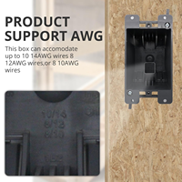Boîtier de sortie PC 1 poste pour interrupteurs, IP44, résistant au feu, testé ETL, amélioration de l'habitat, KEYGMA YGC-20CU 110x93x57.4mm