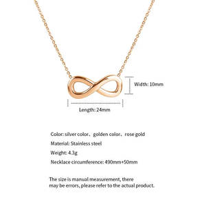 Meistverkaufte Mode-Halskette für Männer und Frauen aus Edelstahl mit Unendlichkeits-Anhänger Schmuck - Product Image 6