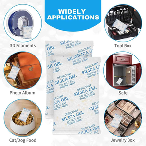 Cấp thực phẩm silica gel hút ẩm túi 1G 2G 3G 5g 10g 15g 20g silica gel 2G desicc cho thấm - Product Image 6