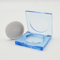 Palette de fards à paupières monocouleur en acrylique transparent de haute qualité avec compartiment intérieur en plastique, étui vide à un trou pour blush et illuminateur