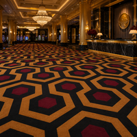 Moquette en nylon imprimée en 3D à motifs de casino, tapis mural large pour lieux de divertissement, hôtels, salles de banquet et usage commercial