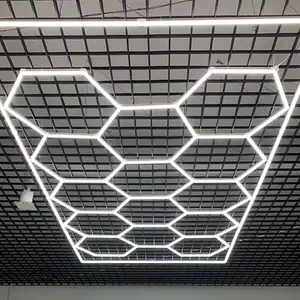 Commercial Work Light 42W Aluminum Honeycomb lamp Lighting For Garage Hexagon LED Light For Workshop Gym