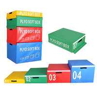 Caja de Salto de PVC 4 en 1, Entrenador de Músculos de Pierna con Fuerza Explosiva, Combo de Ejercicios de Fitness para Interiores, para Plyométricos, CrossFit, Gimnasio en Casa