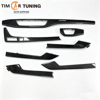 Accesorios Interiores de Fibra de Carbono Personalizables 2017-2024 B9 B9.5 A4 S4 A5 S5, Kit de 7 Piezas para Cubrir el Panel del Tablero y las Puertas del Automóvil