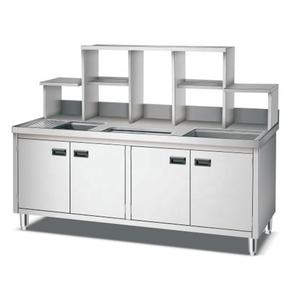 <span class=keywords><strong>Bar</strong></span> basah baja tahan karat industri dengan wastafel dan lemari penyimpanan es/konter dapur Italia/<span class=keywords><strong>bar</strong></span> teh baja tahan karat komersial - Product Image 1