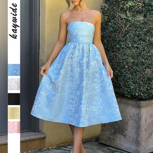 2025 vestido <span class=keywords><strong>de</strong></span> gasa informal sin tirantes americano europeo para mujer XS Primavera Verano transfronterizo Natural Digital fiesta noche - Product Image 1