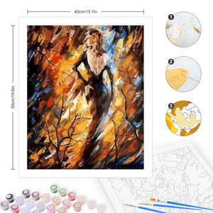 <span class=keywords><strong>Peinture</strong></span> par numéros pour adultes, kits abstraits et colorés, femmes, cadeau DIY, image faite à la main pour la décoration <span class=keywords><strong>de</strong></span> la maison, 40x50cm/16x20inch avec - Product Image 3