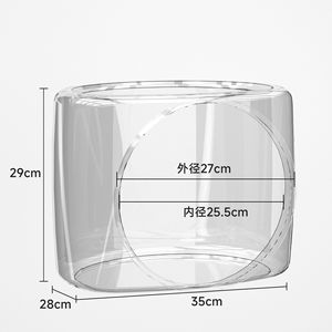 Grande Cage pour chat en plastique transparente avec nid de lit confortable Fournitures pour animaux de compagnie à la mode en forme de rectangle solide dans un emballage en carton - Product Image 6