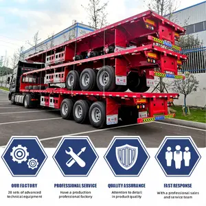 OYJD High Quality 3 Axles Commercial Truck Trailers Flatbed Semi-Trailer Container Semi-Rear High Quality Truck Rear Trailer