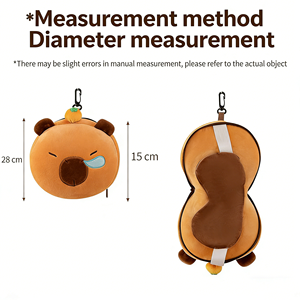 Oreiller de voyage multifonctionnel et masque pour les yeux, oreiller en U 2-en-1, pour les voyages en avion, la maison, <span class=keywords><strong>le</strong></span> bureau, oreiller pour la sieste, accessoire de peluche - Product Image 4