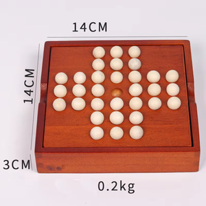 Juego <span class=keywords><strong>de</strong></span> mesa <span class=keywords><strong>de</strong></span> solitario plegable <span class=keywords><strong>de</strong></span> madera | <span class=keywords><strong>Ajedrez</strong></span> <span class=keywords><strong>de</strong></span> diamante, <span class=keywords><strong>ajedrez</strong></span> Kongming, juguete <span class=keywords><strong>de</strong></span> rompecabezas para un solo jugador para la diversión <span class=keywords><strong>de</strong></span> mesa <span class=keywords><strong>de</strong></span> los niños - Product Image 4