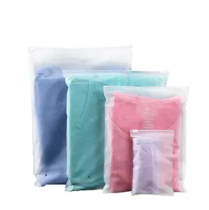 Fast delivery Customized design with logo Degradable material zipper top seal bags Plastic bag, Clothes packaging bag