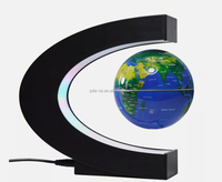 Globe Magnétique Lévitant en Forme de C avec LED, Carte du Monde, 3 Pouces, pour Présentoir Promotionnel ou Cadeau