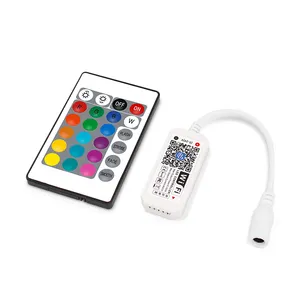 China good supplier dc 5v 12v 24v wireless magic home app 100w 4a smart timing 24 keys wifi rgbw led controller