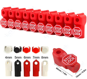 Wholesale Antitheft Security Magnetic Stop Lock Peg <b>Hook</b> Stop Lock 6mm <b>Plastic</b> Red Security Lock - Product Image 1