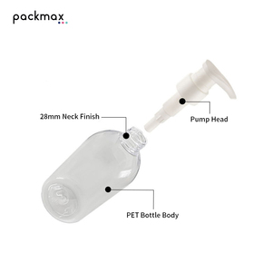 550ml Round Shoulder Thick PET Transparent <b>Shampoo</b> Bottle - Custom Daily Chemical Packaging Lotion Container - Product Image 2
