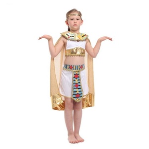 Costume da Regina Egiziana Sexy <span class=keywords><strong>per</strong></span> Bambine, Set <span class=keywords><strong>per</strong></span> Cosplay TV e <span class=keywords><strong>Cinema</strong></span>, in Poliestere Oro e Bianco, <span class=keywords><strong>per</strong></span> Feste di Halloween - Product Image 2