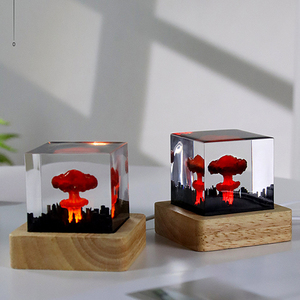 Lámpara Nocturna de Resina Epoxi con Modelo de Bomba Atómica de Dibujos Animados, Nube de Humo de Explosión Nuclear, Decoración para Dormitorio y Sala de Estar - Product Image 1