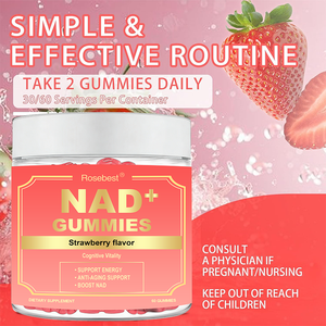 Integratore Anti-età Rosebest con Formula Personalizzata, 1000mg di NAD Nicotinamide Riboside in Gommose con Resveratrolo e Quercetina Fitosomica - Product Image 5