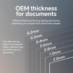 कस्टम प्लास्टिक बाइंडिंग कवर ए 4 ए 3 ए 3 पारदर्शी स्पष्ट कठोर पीसी बाइंडिंग शीट और बाइंडिंग बुक के लिए - Product Image 4