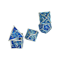 Ensemble de dés en métal de haute qualité personnalisés, fabricants de dés, dés polyédriques en métal pour jeux de société DND