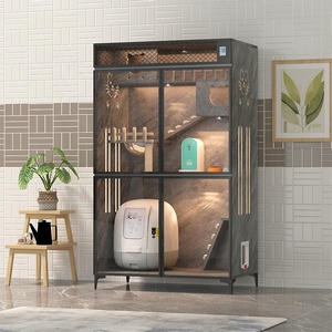 บ้านสัตว์เลี้ยงไม้จริงแบบพาโนรามา เฟอร์นิเจอร์ในร่มสุดหรู วิลล่าไม้ - Product Image 4