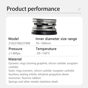 Kit de sello mecánico de bomba Pentair vendido en fábrica con tubo corrugado de caucho <span class=keywords><strong>EPDM</strong></span> tipo 210 - Product Image 3