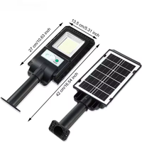 Lampe solaire tout-en-un pour rue, 50W, capteur PIR, éclairage mural LED extérieur, éclairage de rue intégré pour route, jardin
