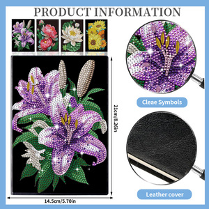 Kits de peinture diamant 5D personnalisés pour adultes, <span class=keywords><strong>portrait</strong></span> de <span class=keywords><strong>couple</strong></span> ou livre de fleurs fait à la main, décoration pour enfants - Product Image 2