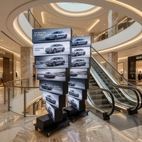 360 °   Pantalla Publicitaria LED Giratoria de 7 Capas, Torre de Visualización Interactiva Inteligente con IA y Rotación Mecánica