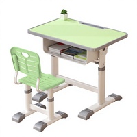 Ensemble table et chaise ergonomiques réglables en hauteur pour étudiants universitaires, design moderne pour petits espaces, bureau à domicile (OEM/ODM)