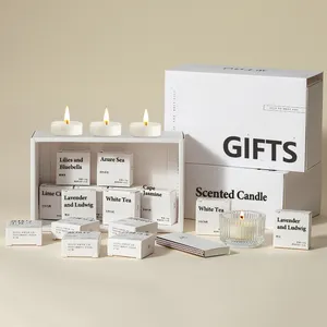 Candele di lusso personalizzate per la casa regalo di profumo di cera di soia Set di candele