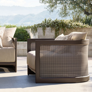 High-<b>end</b> Custom Outdoor Set Northern Europe Style Teak & PE Rattan Anti-Corrosion Sunscreen Garden Furniture - Product Image 2
