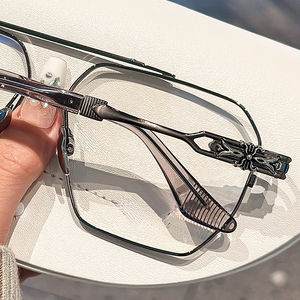 Montura de <span class=keywords><strong>gafas</strong></span> con doble puente, estilo moderno para <span class=keywords><strong>mujer</strong></span>, a la moda. - Product Image 4