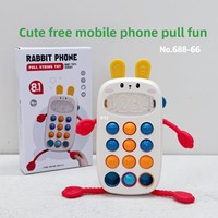 Juguete Educativo de Plástico para Bebés, Teléfono Móvil para Jalar y Empujar, Ejercicio de Flexibilidad de Dedos para Bebés y Niños Pequeños