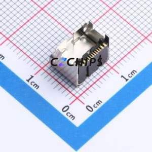 TYPE-C-F01-1TDW USB Connector SMD Connector ( Connector Type: Type-C )( Gender: Female )( Mounting Type: Horizontal Mount ) - Product Image 2