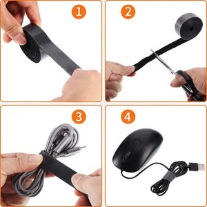 Đa chức năng Nylon double side quan hệ cáp mềm trở lại để trở lại móc và vòng lặp Dây đeo băng velcroes cho phòng tắm nhà bếp - Product Image 3